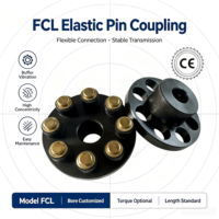 Accouplement élastique à chaîne à rouleaux en acier FCL, connexion goupille-étui, résistant à l'huile, amortissant les chocs, personnalisable OEM, homologué UE, direct usine