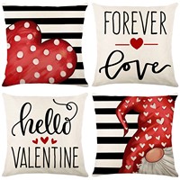 Valentines Dag Kussensloop 18X18 Valentijnsdag Decor Voor Thuis Buffel Plaid Love Heart Truck Happy Valentijn Gooien Kussensloop