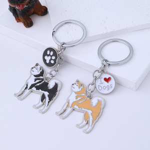 Accesorios para Mascotas Directo de Fábrica Mengda, Llavero Metálico con Colgante de <span class=keywords><strong>Akita</strong></span>, Adornos para Llaveros de Perro - Product Image 1