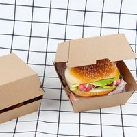 Boîte à hamburger personnalisée en papier pour emballage alimentaire