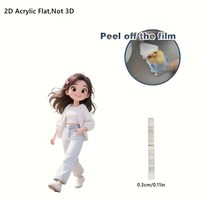 Mädchen-Schlüsselanhänger, Modischer Niedlicher 2D Flacher Acryl-Anhänger, Cooles Mädchen-Accessoire, Schlüsselring für Männer, Schlüsselanhänger für Damenhandtaschen, Geschenk