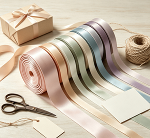Luxe mode bruiloft op maat gemaakte merknaam goudfolie bedrukt polyester grosgrain lint met bedrijfslogo voor cadeauverpakkingen - Product Image 2