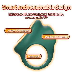 แหวนซิลิโคนของเล่นทางเพศสำหรับผู้ชายแหวนล็อคแบบไม่สั่น4รู - Product Image 4