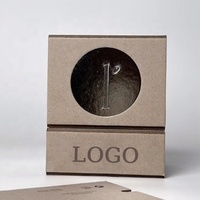Boîte rigide en carton de luxe, design personnalisé fait main, avec revêtement UV, laminage mat, doublure en éponge pour l'emballage des bougies