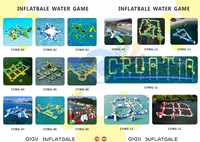 Équipement de parc aquatique flottant commercial QIQU certifié CE, PVC robuste de 0,9 mm pour grandes manifestations et sites événementiels