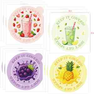 ملصقات أغطية لاصقة واقية للأكواب لحماية المشروبات ضد التلوث - مقاومة للماء وقابلة لإعادة الاستخدام - Product Image 2