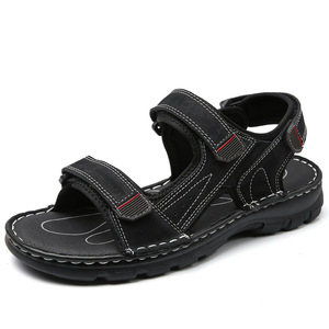Nouvelles chaussures de plage pour hommes en cuir véritable PU, légères, antidérapantes, respirantes, durables, chaussures de conduite imperméables à semelle souple - Product Image 2
