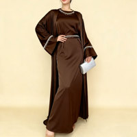 Robe musulmane artisanale grande taille respirante légère anti-froissement slim avec longueur de cheville ample pour les prières du Ramadan