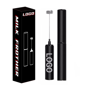 Mousseur à lait électrique rechargeable en acier inoxydable, 3 vitesses, fouet à main, batteur à café, mousseur à cappuccino USB - Product Image 1