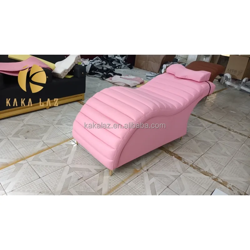 Ajuste mestre massagem mesa rosa couro chicote camas curvo massagem mesa