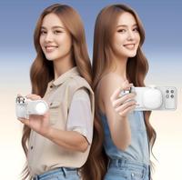 Poignée d'obturateur magnétique Fun Shot de style appareil photo reflex numérique pour iPhone et Android compatible MagSafe avec bouton d'obturateur sans fil détachable