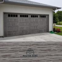 Porte de garage sectionnelle isolée en acier, imitation bois noyer foncé de luxe, texture cèdre réaliste en relief, pour maison moderne