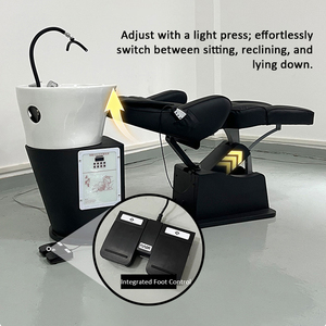 เก้าอี้สระผมไฟฟ้าหรูหรา พร้อมระบบยกและหมุนได้ พร้อมเตียง<span class=keywords><strong>นวด</strong></span>สปาสำหรับ<span class=keywords><strong>ร้าน</strong></span>เสริมสวย ปรับระดับได้ - Product Image 4