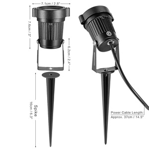 Đèn cây LED RGB ngoài trời chống nước, đèn pha công suất cao lắp đặt dưới đất với vỏ nhôm IP65 dùng cho sân vườn - Product Image 6