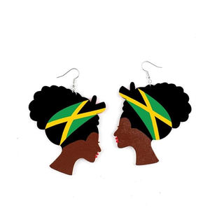 Boucles d'oreilles <span class=keywords><strong>color</strong></span>ées personnalisées de plusieurs styles avec impression numérique et logo du drapeau de Saint-Kitt-et-Nevis à prix bon marché - Product Image 5