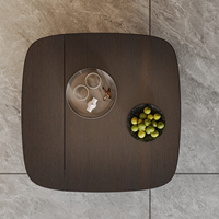 Mesas de Centro de Madera Maciza a Precios Económicos, Mesa de Té con Esquinas Redondeadas, Mesa de Centro con Espacio de Almacenamiento Oculto para Sala de Estar
