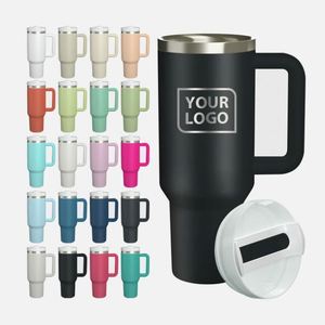 Bouteille d'eau isotherme en acier inoxydable de 40 oz avec poignée et couvercle, vente en gros, personnalisation usine, liquidation en stock - Product Image 2