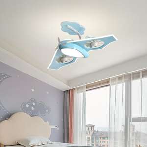 Ventilateur de plafond moderne à 5 pales ultra-silencieux avec télécommande, tolérance au vent fort pour salon et chambre à coucher - Product Image 2