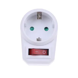 Electrical 2 pin plug adaptor with switch