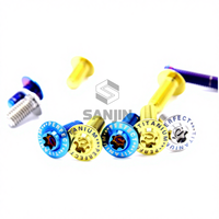Vis antivol ISO métriques en nickel-titane M5 M6x10/12/15/20/25/30/35mm à tête trompette pour freins à disque de moto, finition oxyde noir