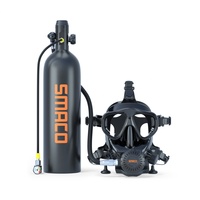 Masque de plongée intégral portable en aluminium personnalisé Rush Wave, noir, protecteur, durable, respirant, étanche, haute pression, ample