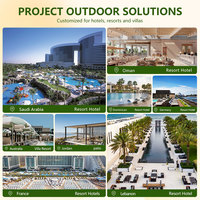Sombrilla Comercial Tipo Cantilever para Patio, Parasol Grande de Aluminio para Exteriores, Ideal para Hoteles, Resorts, Jardines y Piscinas