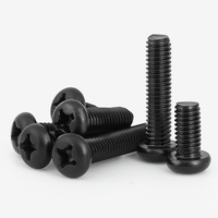 Vis à tête cylindrique Phillips en acier inoxydable 304 noir, M1.6, M2, M2.5, M3, M4, M5, M6