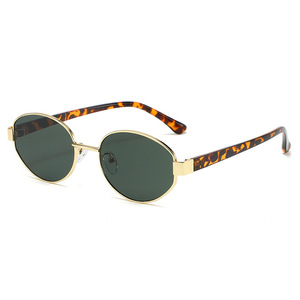 Lunettes de soleil ovales rétro en métal pour femmes, protection UV400, monture intégrale, style 2026 - Product Image 5