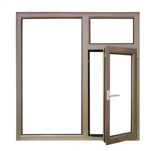 New design aluminum alloy double glass windows thermal break aluminium casement window and door