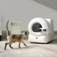 Bac à litière pour chat autonettoyant intelligent Ultra alimenté par l'IA Nouvelle arrivée Design rond en PP avec fonction de nettoyage facile et caméra intégrée