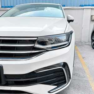 Vw Tiguan Mk2 5 2021 2023 Headlight Eyebrow Stickers Piano Black Carbon Fiber Texture Exterior Modification Decals - Product Image 2