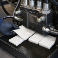 Tampon en feutre de laine industriel durable, élément filtrant absorbant l'huile pour machines CNC, tours et équipements de fraisage