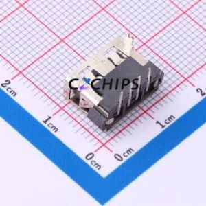 10.0 QC6.3 ZB <b>USB</b> <b>Connector</b> Bent Lead Through Hole <b>Connector</b> Type-A <b>USB</b> 2.0 Female Right Angle Insert - Product Image 2