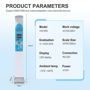 의료 전자 <span class=keywords><strong>BMI</strong></span> 기계 동전 작동 초음파 높이 무게 스케일 - Product Image 4