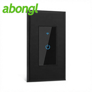 Sakelar Lampu Dinding Pintar Wi-Fi 4 <span class=keywords><strong>Gang</strong></span> 10A Tahan Air Tahan Lama PC <span class=keywords><strong>Single</strong></span> Pole 2024 untuk Otomatisasi Rumah Abongl - Product Image 1