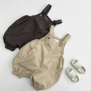 Salopette d'été pour bébé garçon Filles Pure Cotton Thin Leisure Suspender Trousers Vêtements pour enfants Pantalon - Product Image 1
