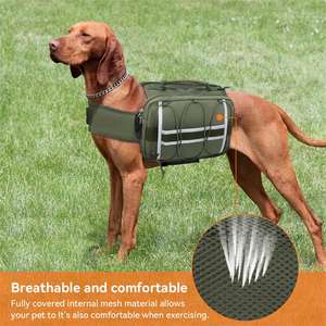 卸売OEM防水サービスドッグハーネス、ポーチ付きガーディアンケープバックパック、ナイロン製ポータブルカスタムサイズ、作業犬用 - Product Image 6