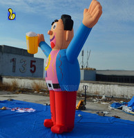 Trous gonflables dessin animé pour fête, poupée gonflable avec tasse de bière