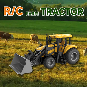 May Mắn Đồ Chơi 2.4G Máy Kéo Modle Xe Tải Vàng Nông Nghiệp Đồ Chơi Điều Khiển Từ Xa Mô Phỏng Loader Mô Hình Nhỏ Máy Kéo <span class=keywords><strong>RC</strong></span> Đồ Chơi Cho Cậu Bé - Product Image 4