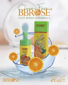 Bbrose mousse limpador de rosto, limpador de rosto para limpeza facial profunda orgânica, limpador de poros, camada de limpeza, limpeza profunda da pele, oem