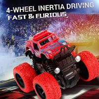 Véhicules Jouets à Friction Monster Truck Rotation à 360 Degrés Tout-Terrain Voiture de Cascade 4x4 Voiture Inertielle Jouets pour Garçons