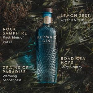 Ginebra Mermaid <span class=keywords><strong>Gin</strong></span> <span class=keywords><strong>London</strong></span> Dry de 500 ml, Botellas de Cristal sin Plomo con Tapón de Corcho, Embalaje en Cartón Serigrafiado - Product Image 4