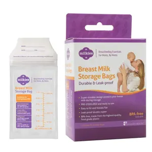 00mml双酚a免费母乳储藏袋母乳喂养袋，带定制标志印刷2