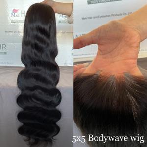 Peluca con Cierre de Encaje 5x5 con HD Transparente, Cabello Humano Birmano 100% Virgen, 180% de Densidad, Largo, Sin Pegamento, con Baby Hair - Product Image 4