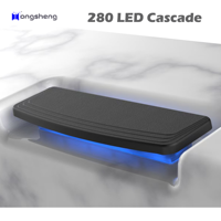 Baignoire SPA extérieure Hongsheng 2025, nouvelle conception française à faible consommation d'énergie, cascade, couvercle en plastique noir 280 mm, éclairage LED