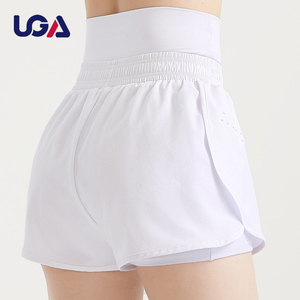 Shorts Deportivos para Mujer, Doble Capa, Elásticos, Cintura Alta, para Correr, Yoga, Spandex - Product Image 2