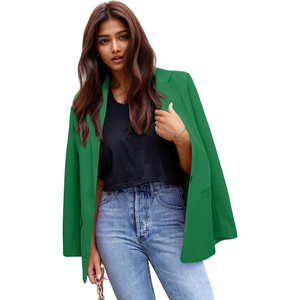 Ventes directes, <span class=keywords><strong>blazer</strong></span> élégant pour femmes, col rabattu à bouton unique, costumes formels, mode - Product Image 4