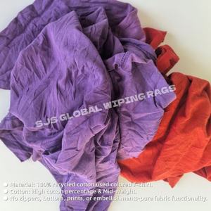 Trapos de limpieza económicos de algodón recortado para camisetas, mezcla de trapos de algodón para limpieza - Product Image 4