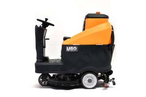 เครื่องขัดพื้นอุตสาหกรรมแบบนั่งขับรุ่น M65 ขายดี รถขัดพื้น 24V ใหม่ สำหรับทำความสะอาดถนน - Product Image 2
