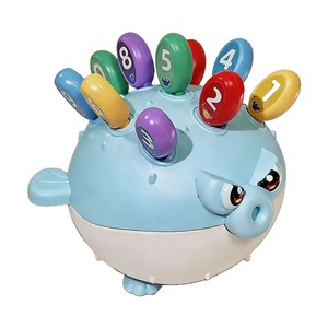 Juguete de pescado abombado con forma de martillo y números para niños de 2 a 4 años, juego educativo con forma de animal, colores azul y rosa - Product Image 5